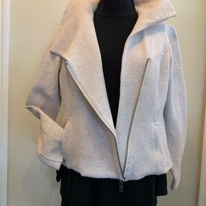 CAbi Cream Textured Cowl Neck Jacket
